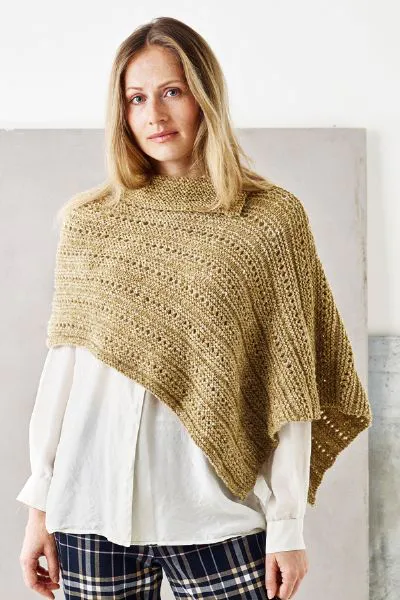 Hovedbilde 899122 Isabella Poncho med riller Permin mønster
