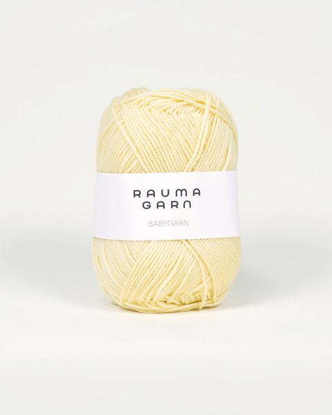Hovedbilde Babygarn B52 Kremgul Rauma garn