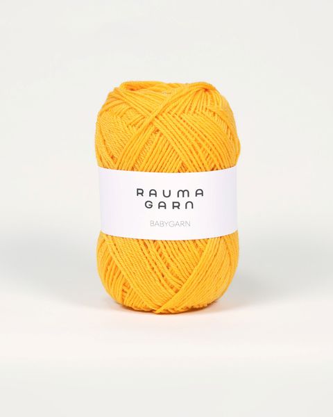 Hovedbilde Babygarn B50 Mørk gul Rauma garn