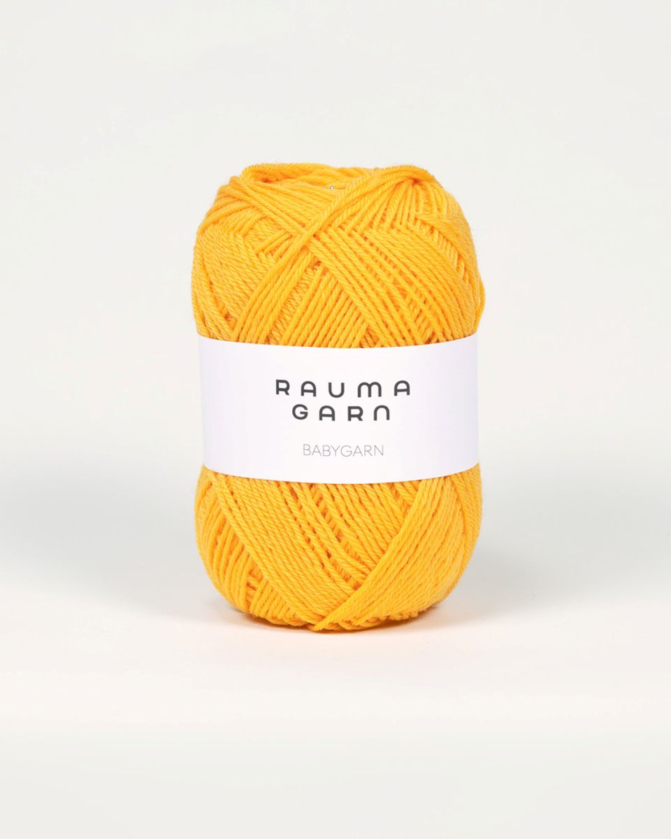 Babygarn B50 Mørk gul Rauma garn