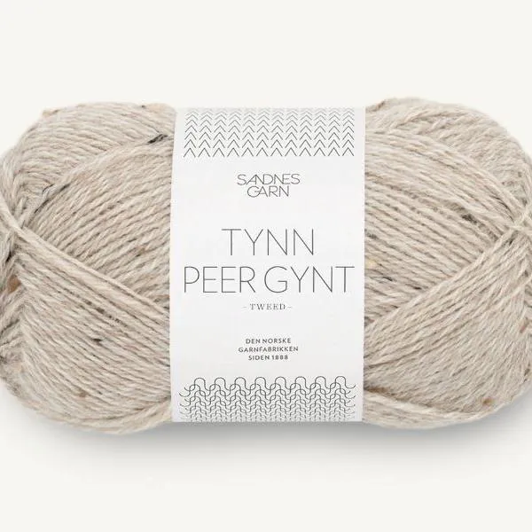 Hovedbilde Sandnes Tynn Peer Gynt 2655 Gråbeige Tweed garn