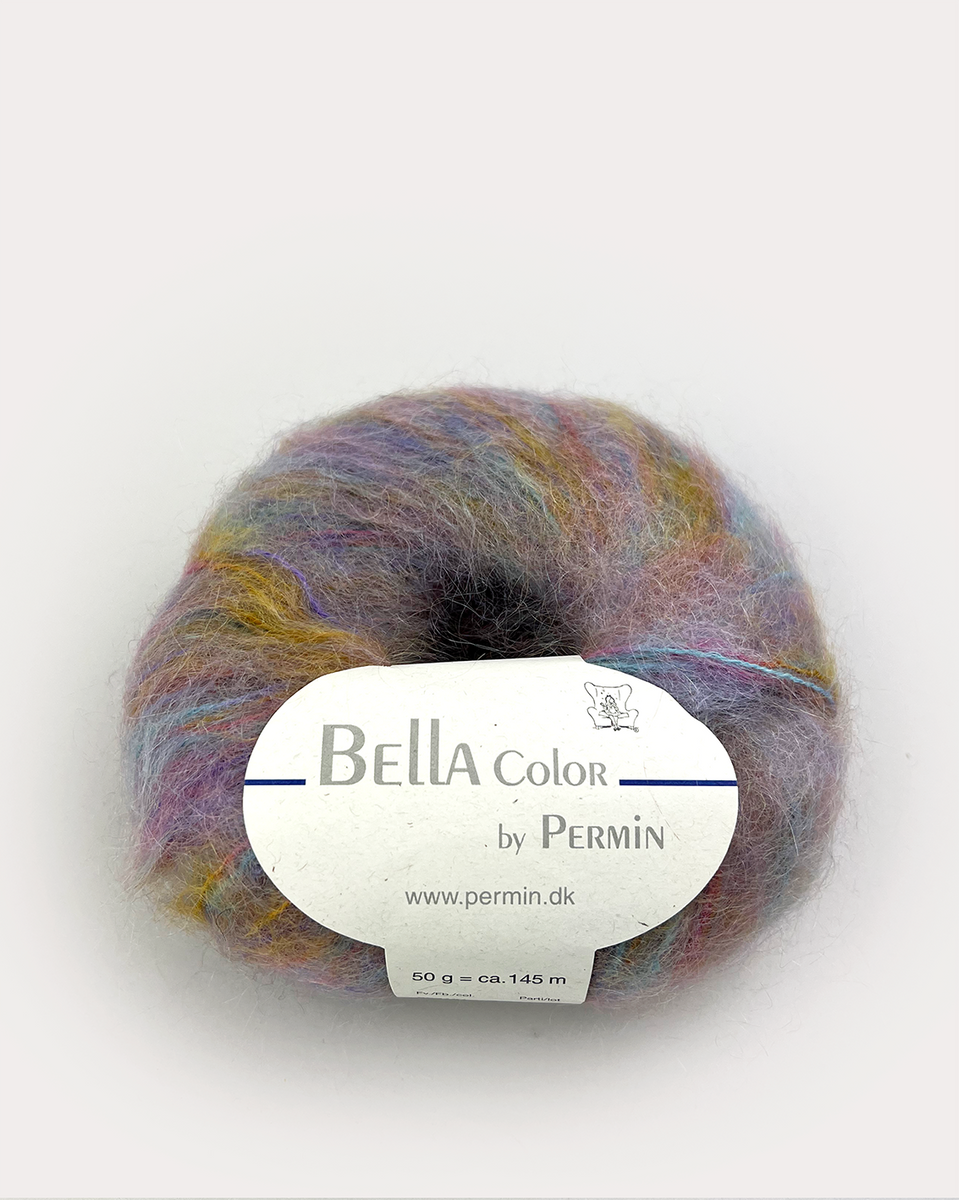 Permin Bella Color 161 Lilla lime flerfarget garn