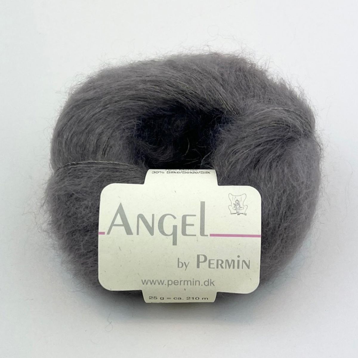 Permin Angel mohair 126 Taupe Grey garn