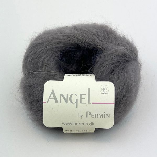 Hovedbilde Permin Angel mohair 126 Taupe Grey garn