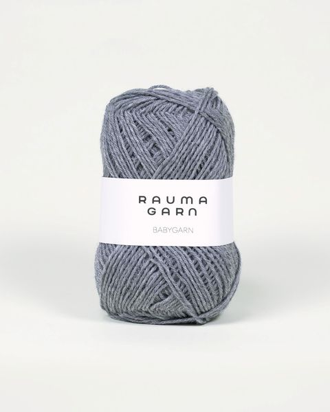 Hovedbilde Babygarn B12 Mørk grå melert Rauma garn