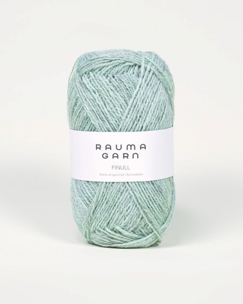 Hovedbilde Rauma Finull 4136 Mintgrønn melert garn