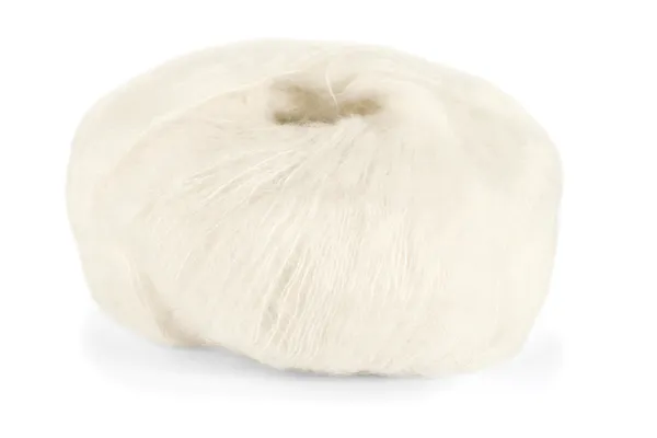 Hovedbilde Dale Kidsilk Erle 0020 Ubleket hvit garn