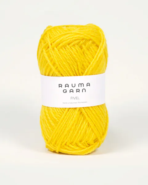 Hovedbilde Fivel 14 Gul Rauma garn