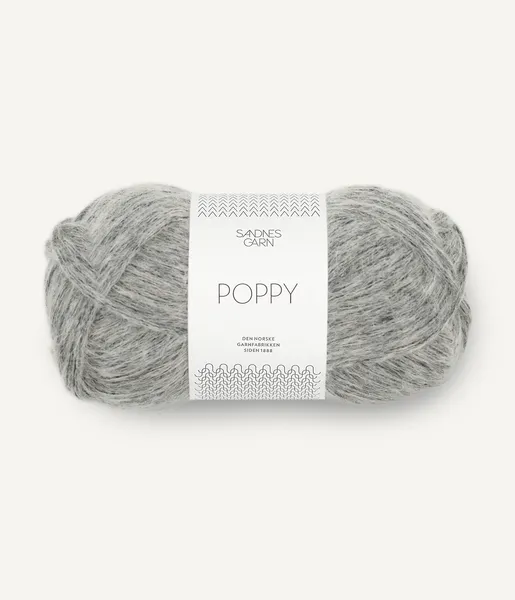 Hovedbilde Poppy 1042 Gråmelert Sandnes garn