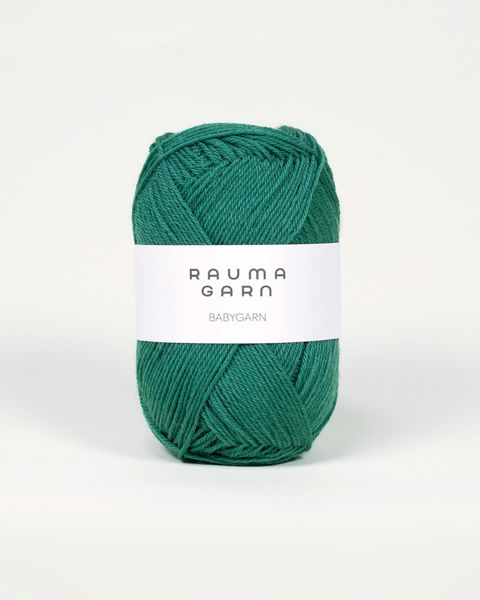 Hovedbilde Babygarn B32 Mørk grønn Rauma garn