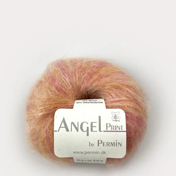 Hovedbilde Permin Angel Print 60 Rosa/Oransje garn utgår
